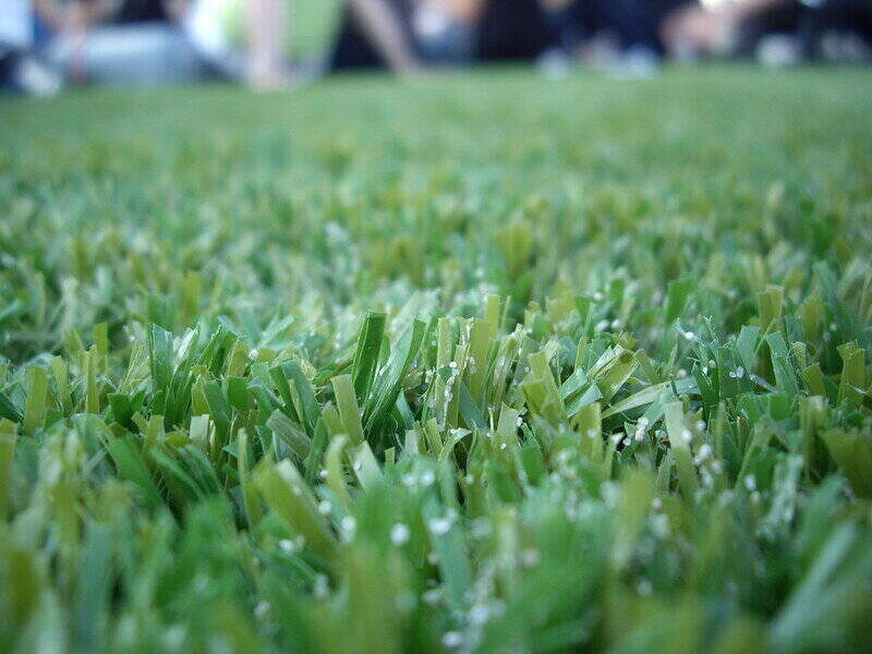 close-up of artificial grass